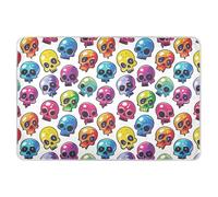 Resuable Changing Pad Covers Cute Doodle Skulls Colorful Water Resistant Bed Wetting Sheet Slip-Resistant Travel Mattress for Children Adults Pets 34" × 52"