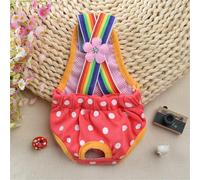 Resuable Puppy Diaper Nappy Physiological Briefs Menstrual Suspender Diapers Cotton Pant,Female Pet Dog Physiological Pants(A,L)