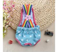 Resuable Puppy Diaper Nappy Physiological Briefs Menstrual Suspender Diapers Cotton Pant,Female Pet Dog Physiological Pants(D,S)