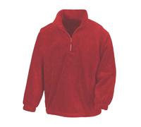 (XL, Red) Result Adults Unisex Polartherm Zip Neck Fleece