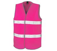 Result Adults Unisex Safeguard Enhance Visibility Waistcoat, Fluorescent Pink, S-M