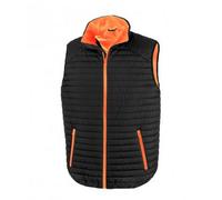 (M, Black/Orange) Result Adults Unisex Thermoquilt Gilet