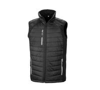 Result Black Compass Padded Softshell Gilet Unisex Bodywarmer Jacket