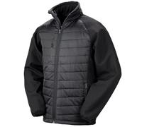 Result Softshell Jacket Compass R237X Unisex Hybrid Showerproof Black/Black 2XL