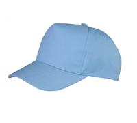 Result Boston 5 Panel Baseball Cap in Light Blue Result Light Blue One Size
