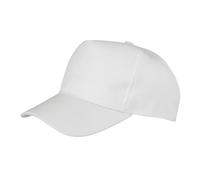 Result Boston 5 Panel Baseball Cap in White Result White One Size