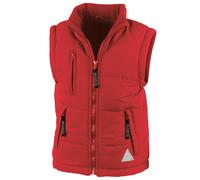 (L, Red) Result Childrens Unisex Ultra Padded Bodywarmer / Gilet (Water Repellent & Windproof)