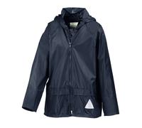 (XS, Navy) Result Childrens Unisex Heavyweight Waterproof Rain Suit (Jacket & Trouser Suit)