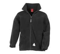 Result Childrens Full Zip Active Fleece Jacket - Colour Black - Size 12 to 14