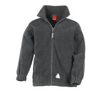 Result Childrens Full Zip Active Fleece Jacket - Colour Oxford Grey - Size 10 to 12