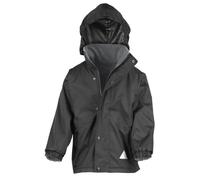 Result Childrens Reversible Storm Stuff Jacket-9/10 Black/Grey