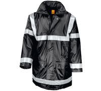 Result Coat Site Manager Hi Vis Security Parka Jacket Insulated Waterproof Zip