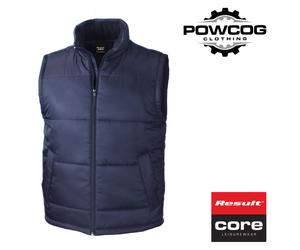 Result Core Bodywarmer - Lightweight, Water Repellent, Unisex, XS-3XL Black/Navy