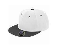 Result Core Bronx Original Flat Peak Snapback Dual Colour Cap in White Result White One Size