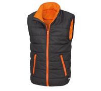 (S, Black/Orange) Result Core Childrens/Kids Sleeveless Zip Up Bodywarmer