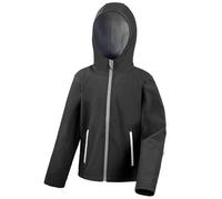 (13-14 Years, Black/Seal Grey) Result Core Childrens/Kids TX Performance Hooded Soft Shell Jacket