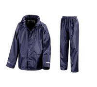 Result Core Childrens/Kids Unisex Junior Rain Suit Jacket and Trousers Set (3-4) (Navy Blue)