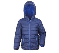 Result Core Junior Soft Padded Jacket Reflective Hood Windproof Lightweight