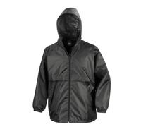 Result Core Men's Lined Lightweight Waterproof Jacket in Black | Size: 2XL Result Core Black 2XL