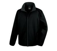 (4XL, Black) Result Core Mens Printable Soft Shell Jacket