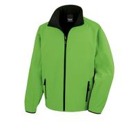 (S, Vivid Green/Black) Result Core Mens Printable Soft Shell Jacket