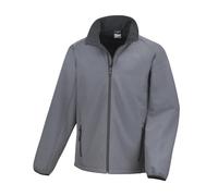 (XXL, Charcoal/Black) Result Core Mens Printable Soft Shell Jacket