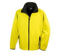 (M, Yellow/Black) Result Core Mens Printable Soft Shell Jacket