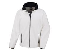 Result Core Men's Printable Soft Shell Jacket in White | Size: Medium Result Core White M