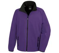 (L, Purple/Black) Result Core Mens Printable Soft Shell Jacket