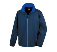 Result Core Mens Printable Soft Shell Jacket4XL Navy/Royal Blue BC5646