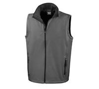 Result Core Mens Printable Sshell B/Warm, Charcoal/Black, 2XL. R232M