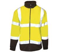 (XL, Yellow) Result Core Mens Reflective Safety Micro Fleece Jacket