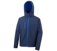 (L, Navy/Royal) Result Core Mens Lite Hooded Softshell Jacket