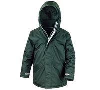 Result Core Plain Black Parka in Bottle Green | Size: 5-6 Years Result Core Bottle Green 5-6 Years