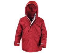 Result Core Plain Black Parka in Red | Size: 7-8 Years Result Core Red 7-8 Years