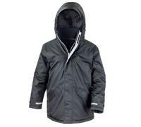 Result Core Plain Black Parka | Size: 11-12 Years Result Core Black 11-12 Years