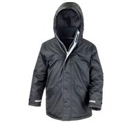 Result Core Plain Black Parka | Size: 13-14 Years Result Core Black 13-14 Years