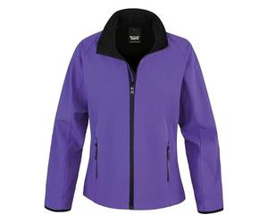 Result Core R231F Ladies Printable Softshell Jacket - Purple/Black - 2XL