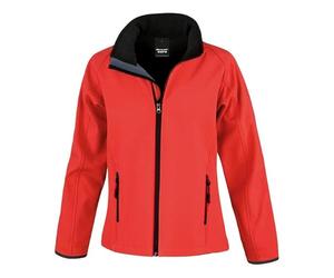 Result Core R231F Ladies Printable Softshell Jacket - Red/Black - XL