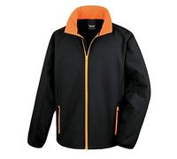 Result Core R231M Printable softshell jacket - Black/Orange 4XL Blank Plain
