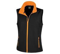 Result Core R232F Ladies Printable Softshell Bodywarmer - Black/Orange - S