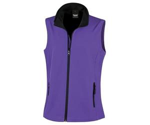 Result Core R232F Ladies Printable Softshell Bodywarmer - Purple/Black - 2XL