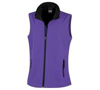 Result Core R232F Ladies Printable Softshell Bodywarmer - Purple/Black - L