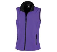 Result Core R232F Ladies Printable Softshell Bodywarmer - Purple/Black - M