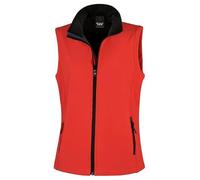 Result Core R232F Ladies Printable Softshell Bodywarmer - Red/Black - 2XL