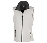 Result Core R232F Ladies Printable Softshell Bodywarmer - White/Black - L