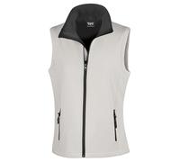 Result Core R232F Ladies Printable Softshell Bodywarmer - White/Black - L