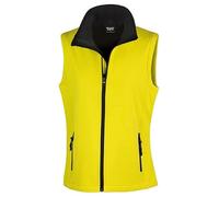 Result Core R232F Ladies Printable Softshell Bodywarmer - Yellow/Black - 2XL