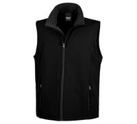 Result Core R232M Mens Printable Softshell Bodywarmer - Black/Black - 3XL