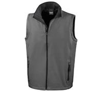 Result Core R232M Mens Printable Softshell Bodywarmer - Charcoal/Black - 2XL